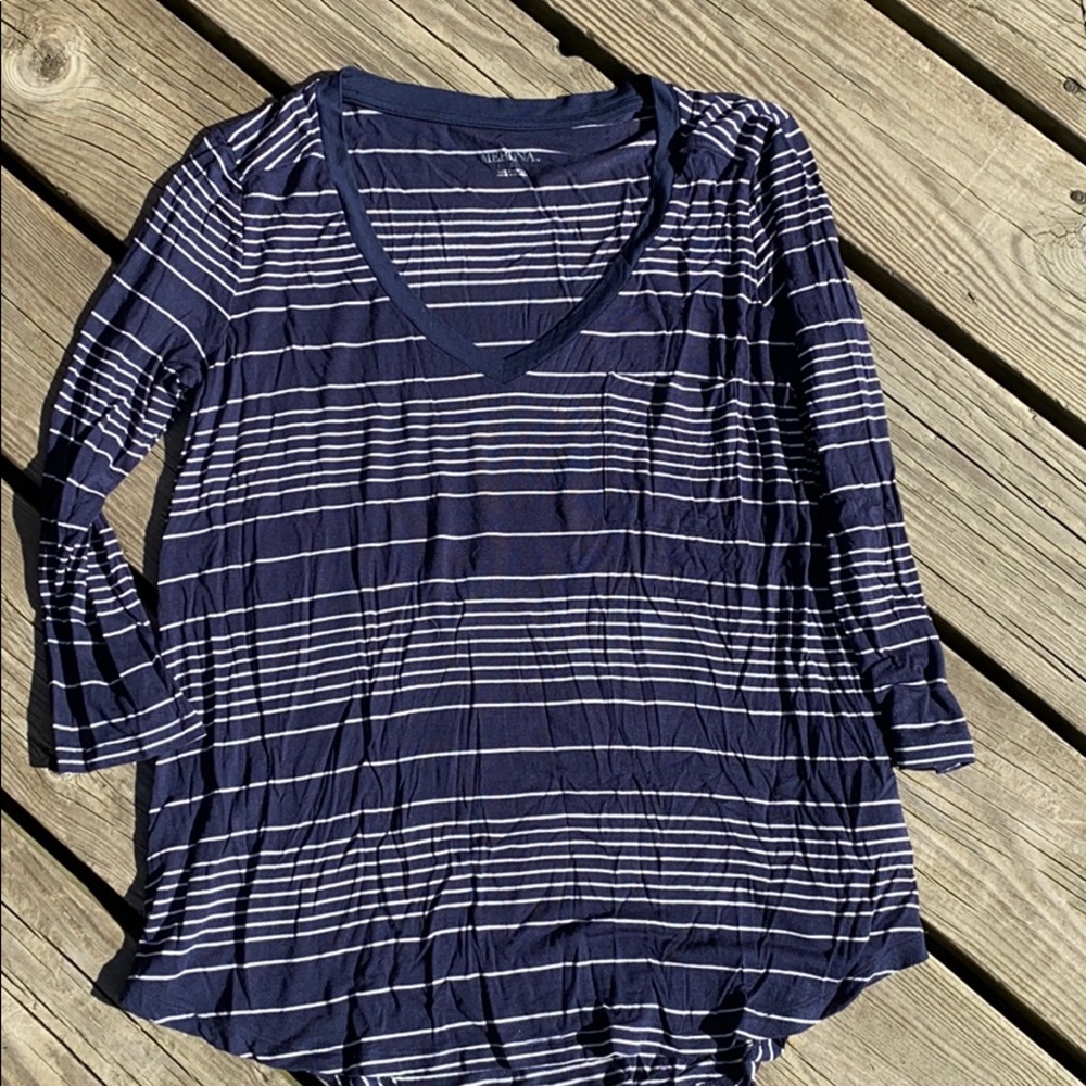 Merona 3/4 sleeve v-neck, navy